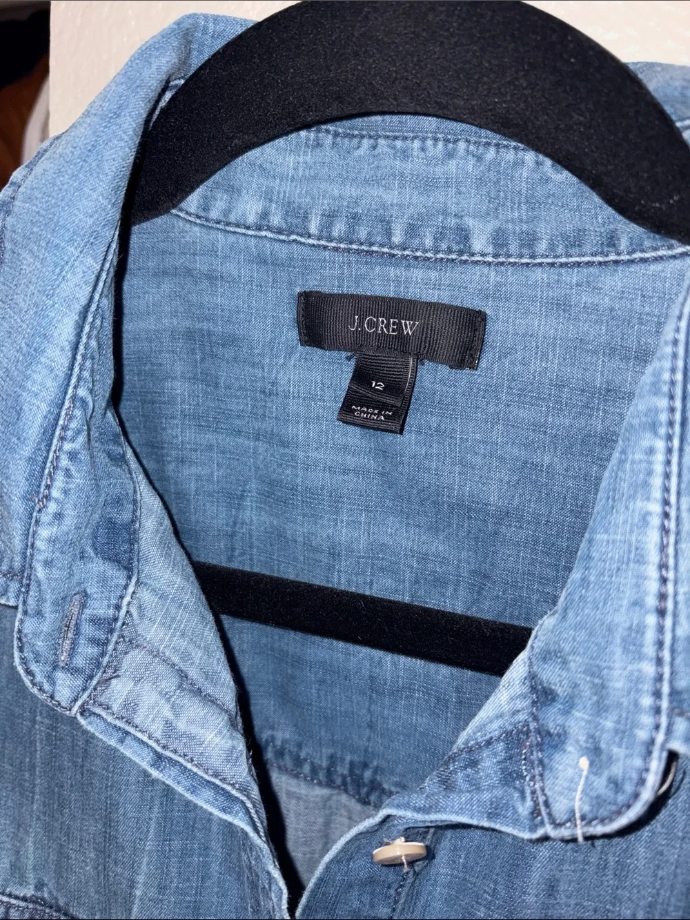J. Crew Light Blue Denim Button-Front Shirt